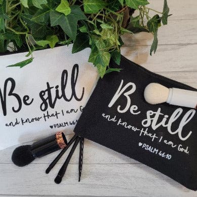Be Still And Know I Am God Canvas Pouch - Momma's Secret Cupboard