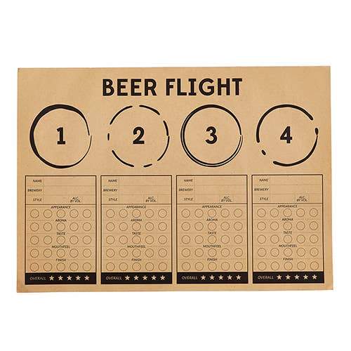 Beer Flight Placemats - 24 Piece Pad - Momma's Secret Cupboard