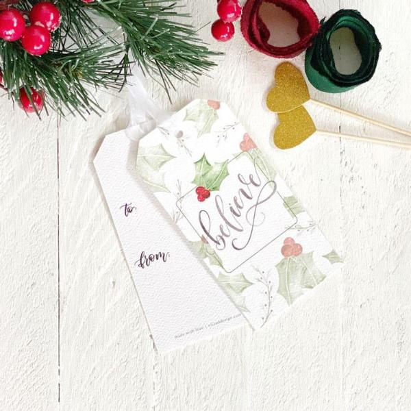 Believe Holiday Gift Tags - Momma's Secret Cupboard