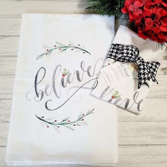 Believe Kitchen Towel - Momma's Secret Cupboard