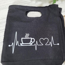 Load image into Gallery viewer, Coffee Heartbeat Lunch Bag - Momma&#39;s Secret Cupboard

