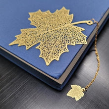 Load image into Gallery viewer, Gold Maple Leaf Bookmark - Momma&#39;s Secret Cupboard
