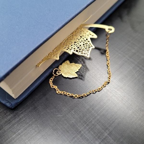 Gold Maple Leaf Bookmark - Momma's Secret Cupboard