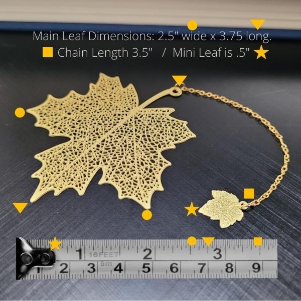 Gold Maple Leaf Bookmark - Momma's Secret Cupboard