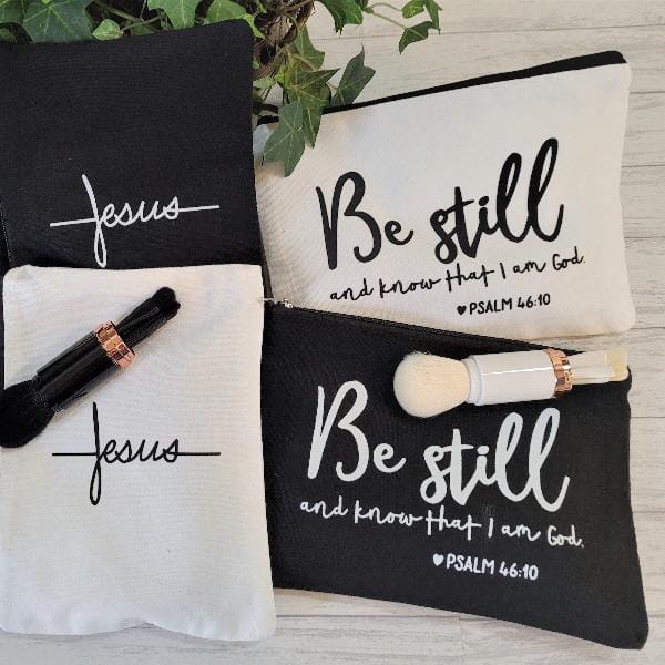 Jesus Cross Graphic Canvas Pouch - Momma's Secret Cupboard