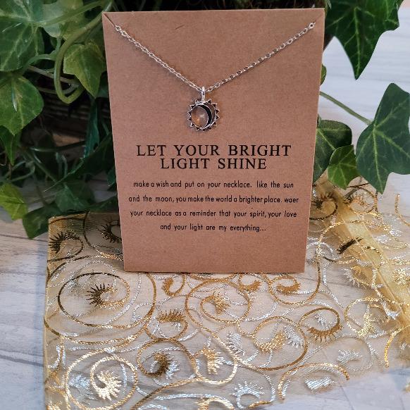 Let Your Bright Light Shine Necklace Card - Momma's Secret Cupboard