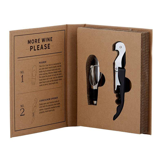 More Wine Please Cardboard Book Set - Momma's Secret Cupboard