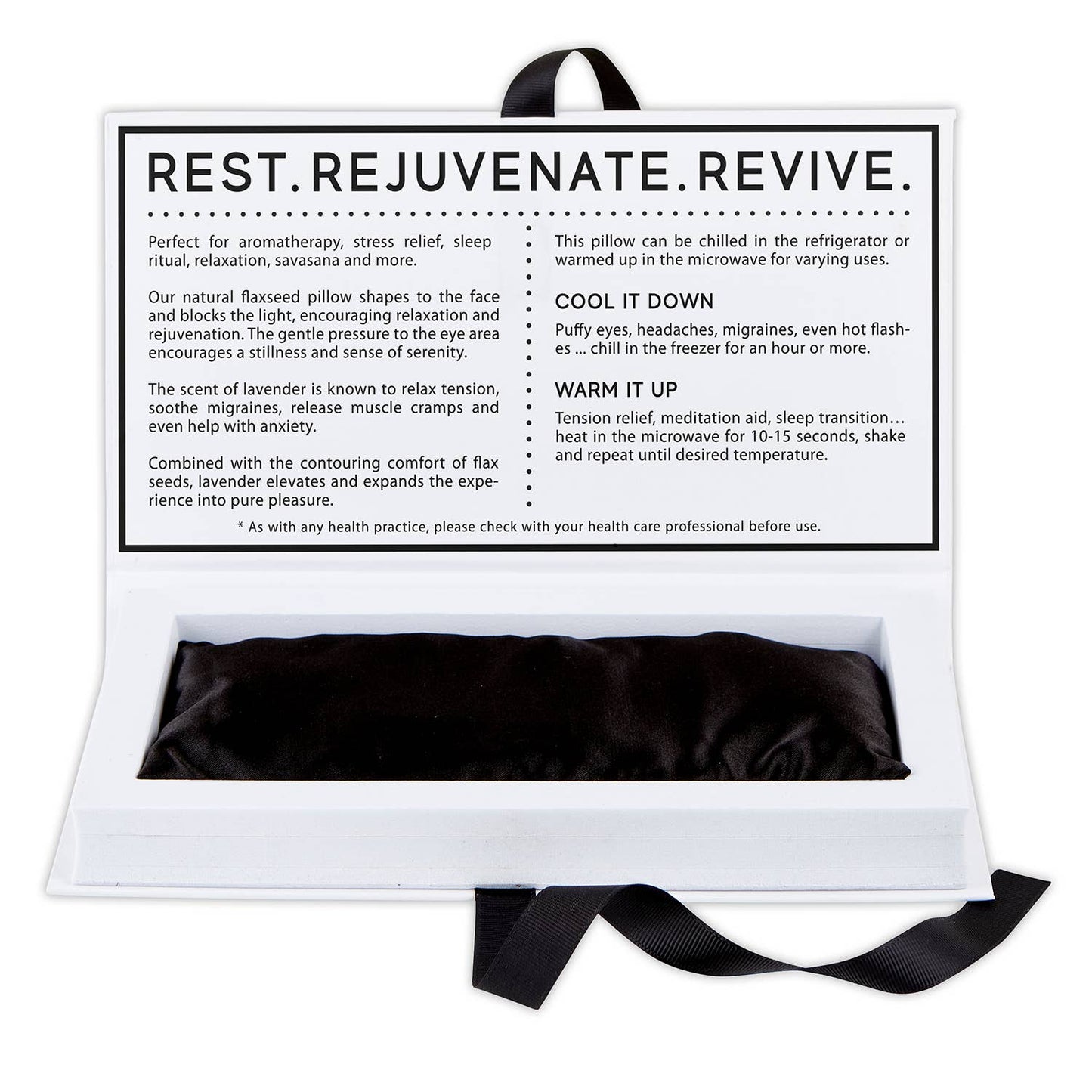 Rest. Rejuvenate. Revive Lavender Eye Pillow - Momma's Secret Cupboard