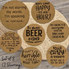 Load image into Gallery viewer, Sassy Cork Coasters - Momma&#39;s Secret Cupboard
