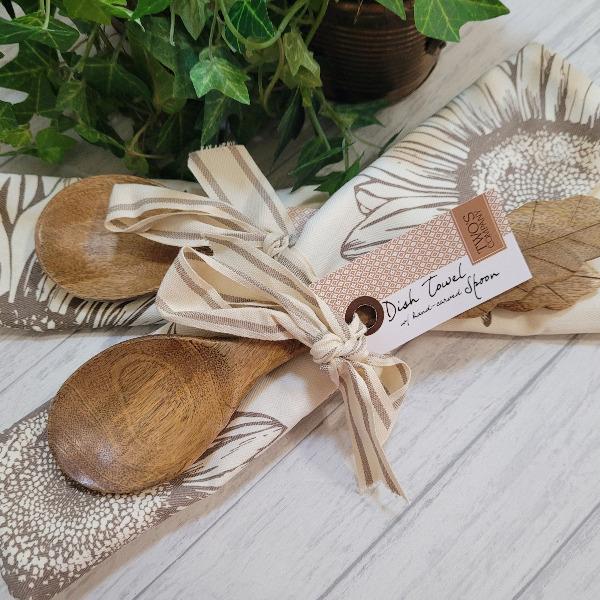 The Perfect House-warming Gift! Sunflower / Mango wood Spoon Set - Momma's Secret Cupboard