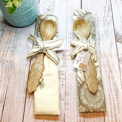 The Perfect House-warming Gift! Sunflower / Mango wood Spoon Set - Momma's Secret Cupboard